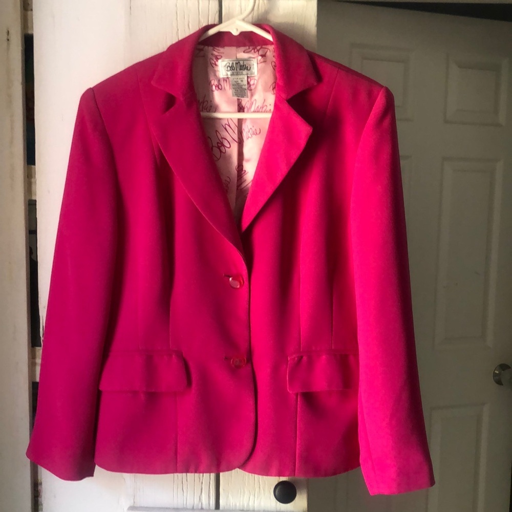 Vintage Bob Mackie hot pink blazer